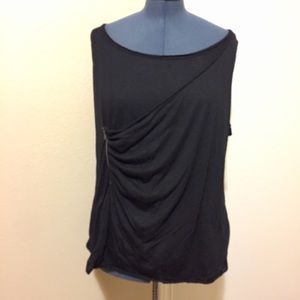 Lane Bryant Zip Wrap Black Tank Size 22/24